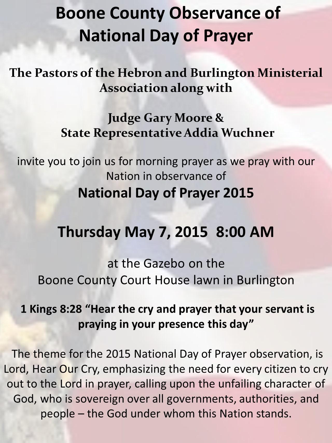 2015 National Day of Prayer Logo - National Day of Prayer – Thursday, May 7th, 2015 – Addia Wuchner ...
