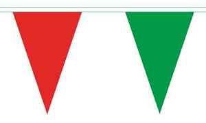 Green Triangle Flag Logo - Red and Green Triangle Flag Bunting 27 flags on this 10 metre Long