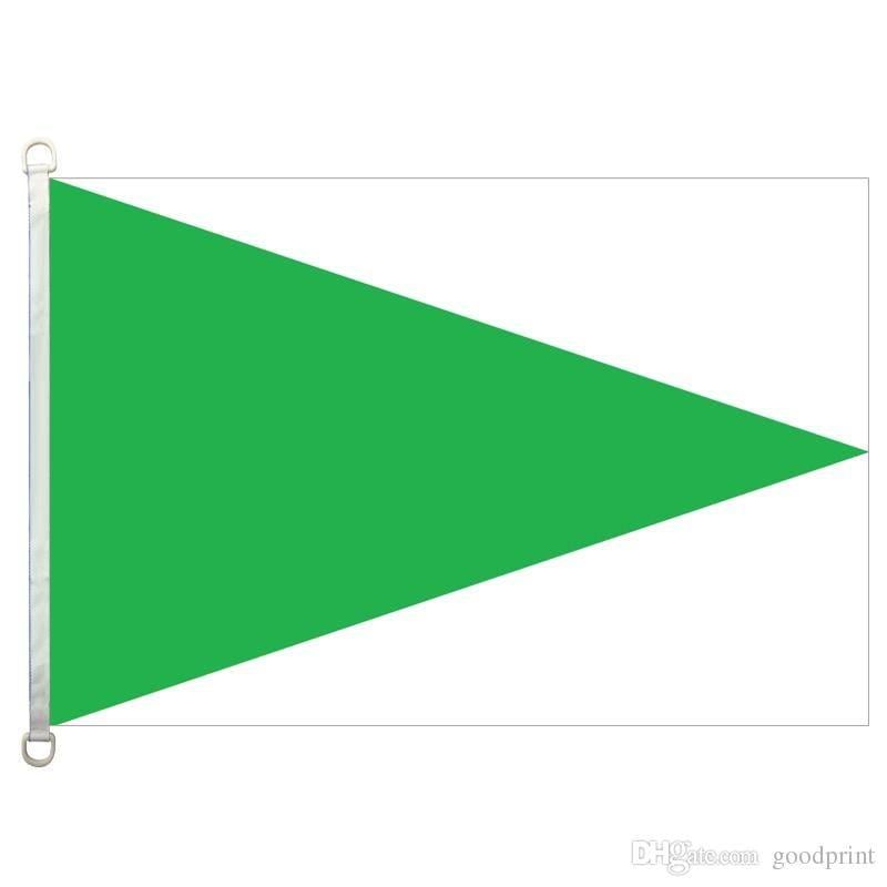 Green Triangle Flag Logo - 2018 Plage Vert Triangle Flag Banner 3x5ft 90x150cm 100 Polyester ...