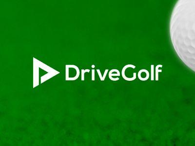 Green Triangle Flag Logo - Drive Golf logo design: learning triangle, negative space flag by ...