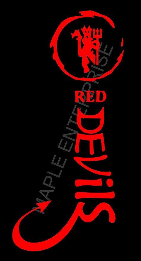 Red Devil Logo - Amazon.com: Manchester United Football Club RED Devils Logo Vinyl ...