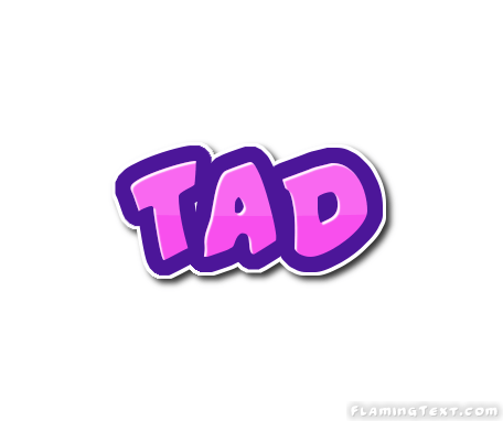 Tad Name Logo - Tad Logo. Free Name Design Tool from Flaming Text