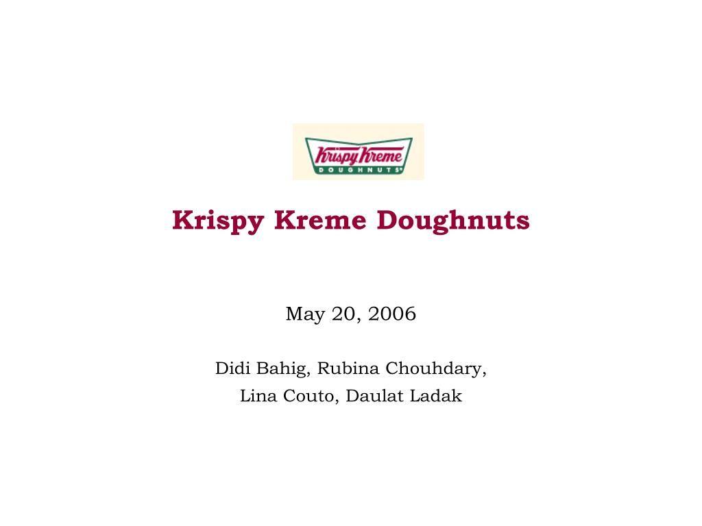 Didi PPT Logo - PPT - Krispy Kreme Doughnuts PowerPoint Presentation - ID:642987