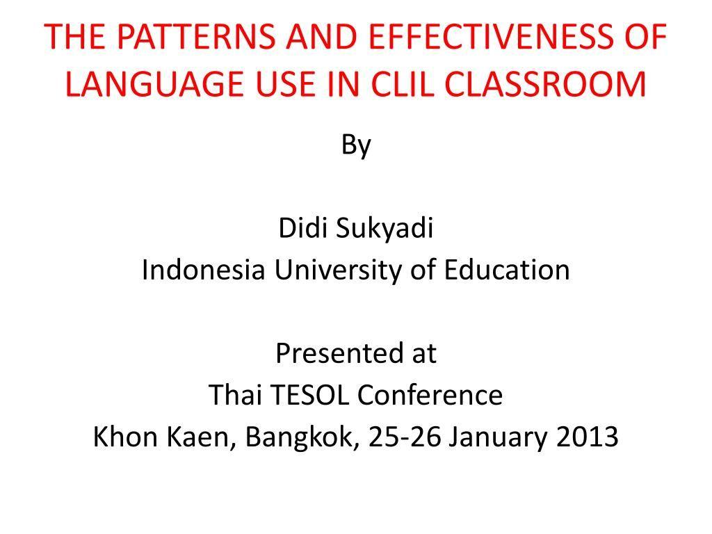 Didi PPT Logo - PPT - THE PATTERNS AND EFFECTIVENESS OF LANGUAGE USE IN CLIL ...