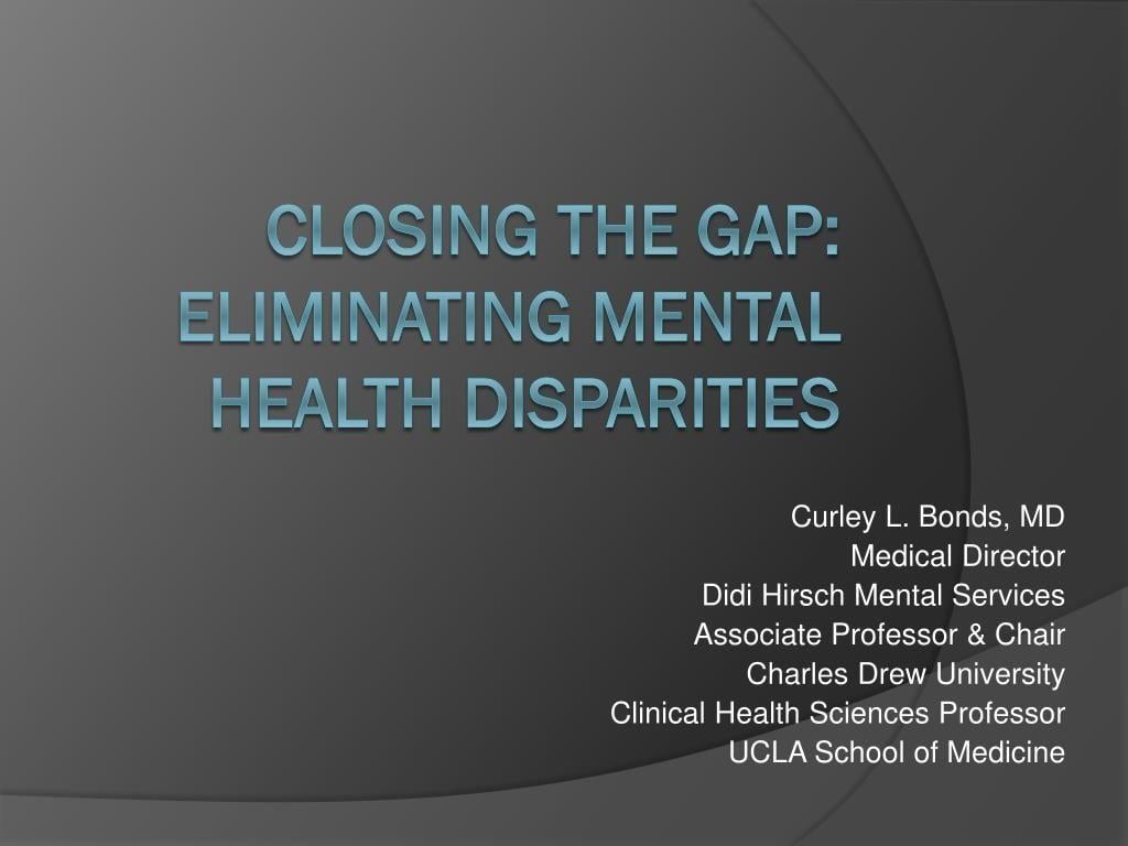 Didi PPT Logo - PPT - Closing the Gap: Eliminating Mental Health Disparities ...