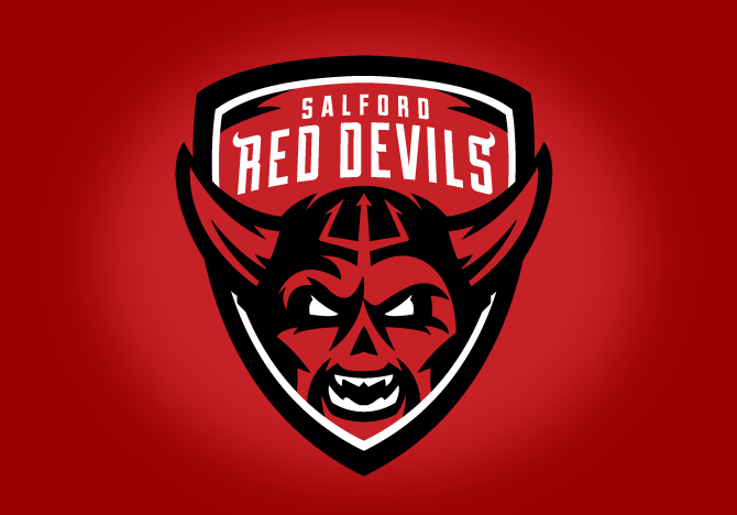 Red Devil Logo - Salford Red Devils Creamer's Sports Logos