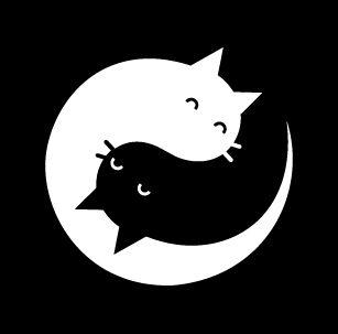 Black and White Cat Logo - Copycat Stationary Suite by Ryan Breeser, Black & White, Ying Yang ...