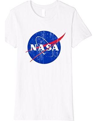 Small NASA Logo - New Deals on Womens NASA T-Shirt Official Meatball Logo Small White