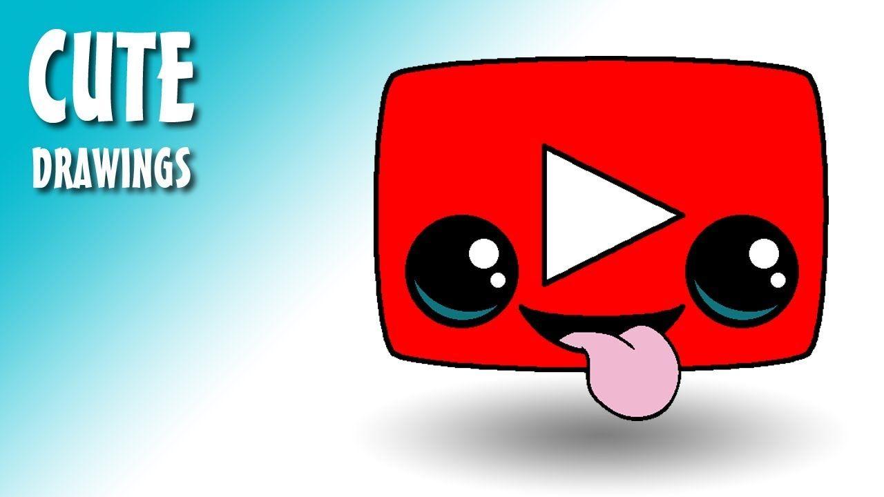 Cute YouTube Logo - How To Draw Youtube Logo - Kawaii Drawings - YouTube