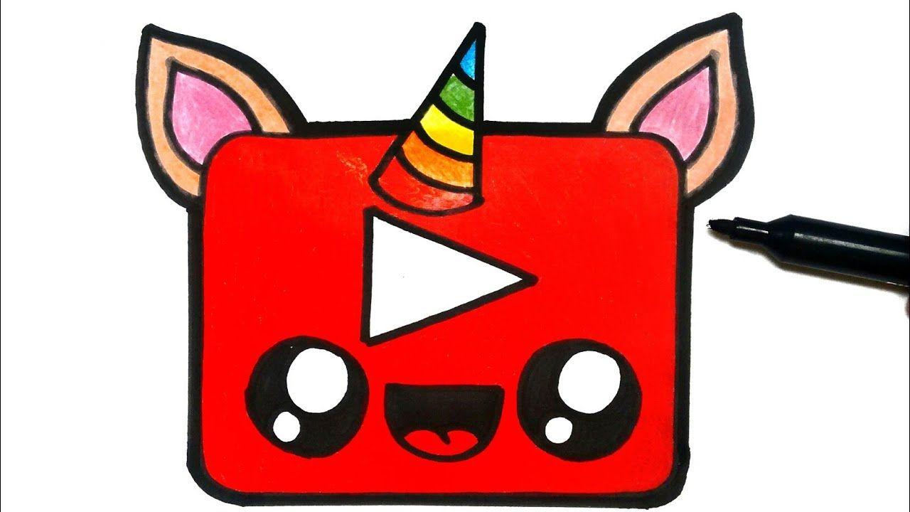 Cute YouTube Logo - HOW TO DRAW A CUTE YOUTUBE LOGO