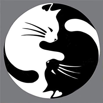 Black and White Cat Logo - Diamond Painting Full Kits, wuayi Black and White Cats 5D DIY ...