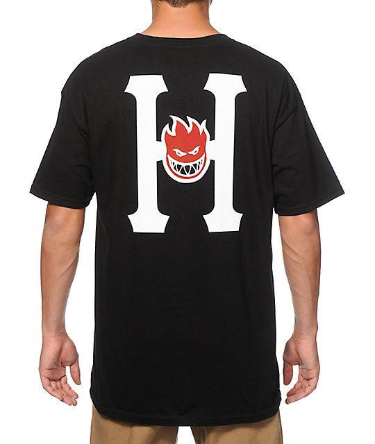 HUF H Logo - HUF X Spitfire Classic H T Shirt