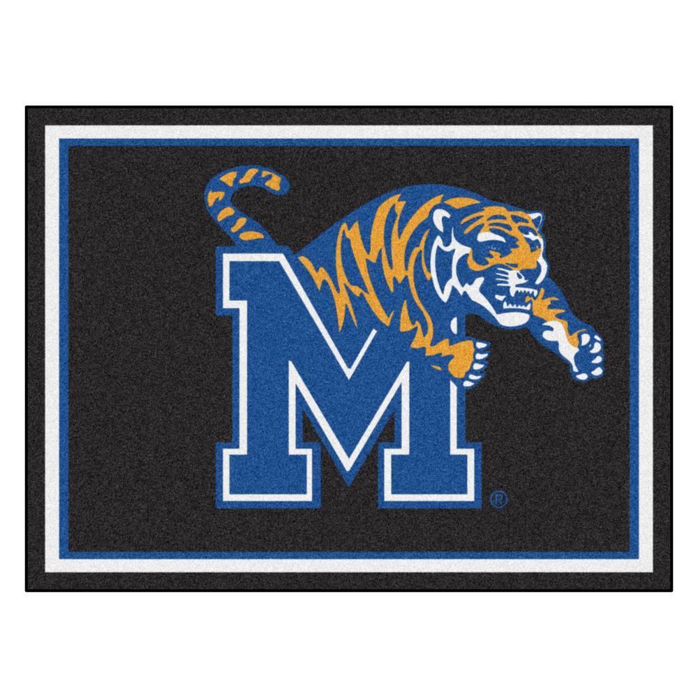 Memphis Black Logo - FANMATS NCAA - University of Memphis Black 10 ft. x 8 ft. Indoor ...