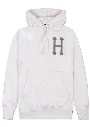 HUF H Logo - Huf Reflective H Logo Hoodie In White | Dapper Street