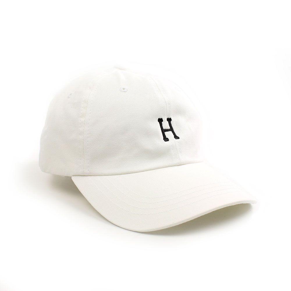 HUF H Logo - HUF Classic H Curved Brim Adjustable Hat - White Black