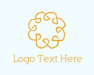 Yellow Flower Looking Logo - Mandala Logo Maker | BrandCrowd