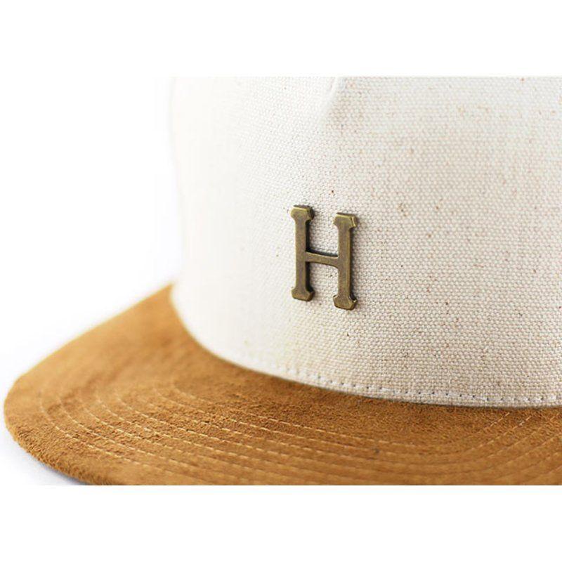 HUF H Logo - HUF Flat Brim Metallic H Logo Cream Snapback Cap: Shop Online at ...