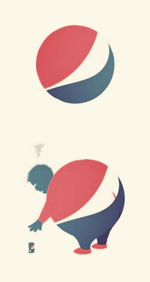 Funny Pepsi Logo - Long term effect of Pepsi (via. Ad. Logo design