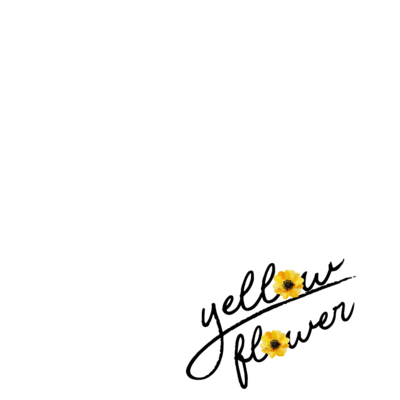 Yellow Floral Logo - Yellow Flower Black Vr. - Support Campaign | Twibbon