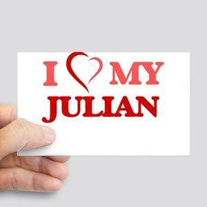 I Love Julian Logo - I Love Julian Stickers - CafePress