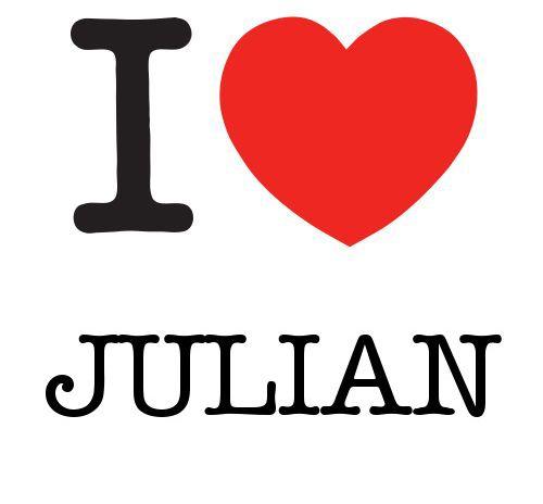 I Love Julian Logo - Julian, male name, means 