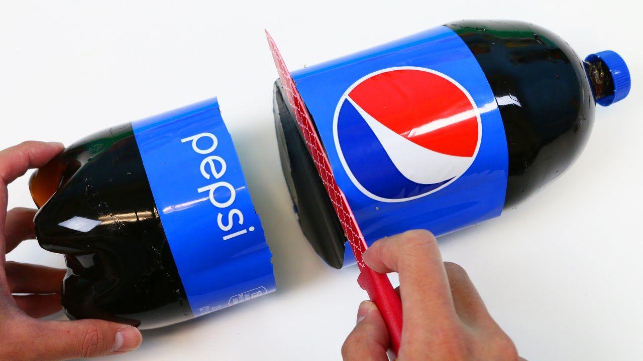 Blue Pepsi Cola Logo - How to Make a HUGE TWO LITER Gummy Pepsi Cola Bottle! - YouTube