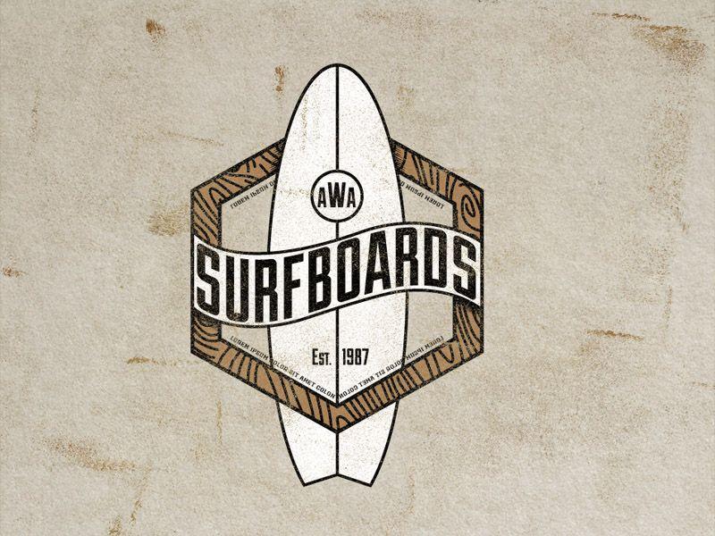 Surfboard Logo - AWA SurfBoard Logo by eightonesix.net | Dribbble | Dribbble
