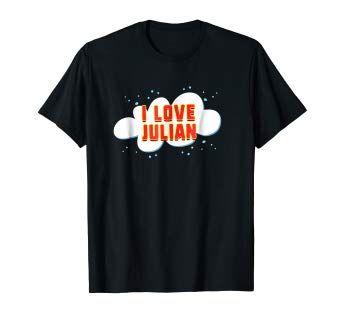 I Love Julian Logo - Amazon.com: I love Julian first name birthday t-shirt: Clothing