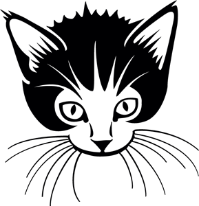 Black Cat Head Logo - Cat Logo Vectors Free Download