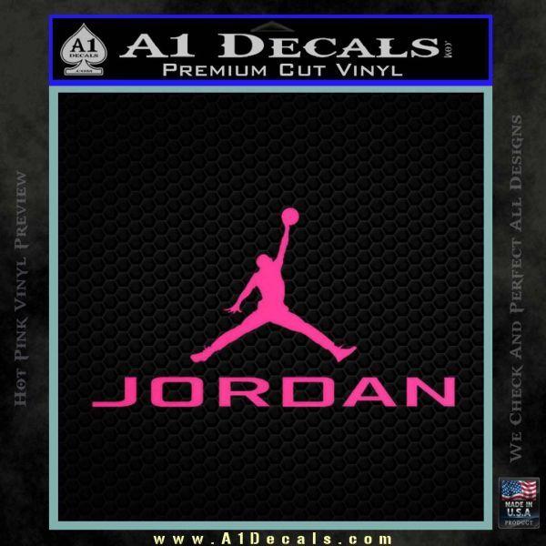 Pink Jordan Logo - Michael Jordan Jumpman Full Decal Sticker 23 » A1 Decals