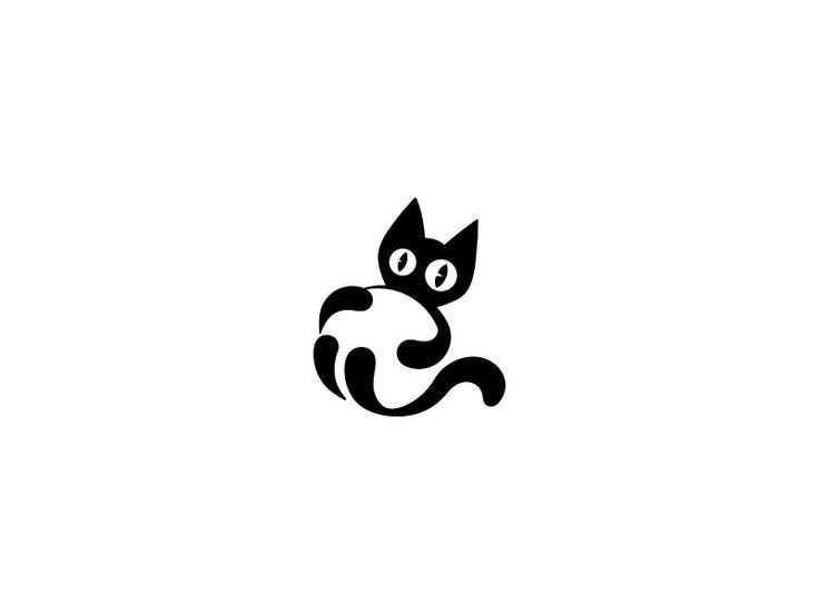 Black and White Cat Logo - Jacob Kim (stkim1031)