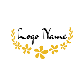 Yellow Floral Logo - Free Flower Logo Designs | DesignEvo Logo Maker