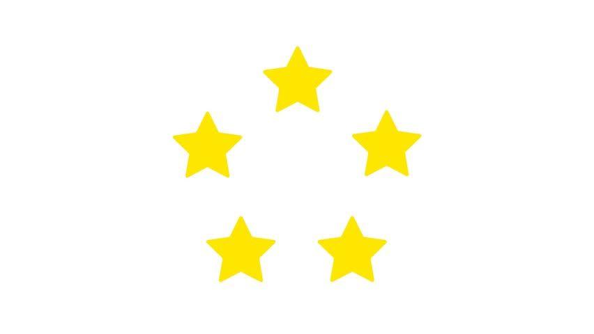 Yellow Star Circle Logo - Five Yellow Stars in Circle Stock Footage Video (100% Royalty-free ...