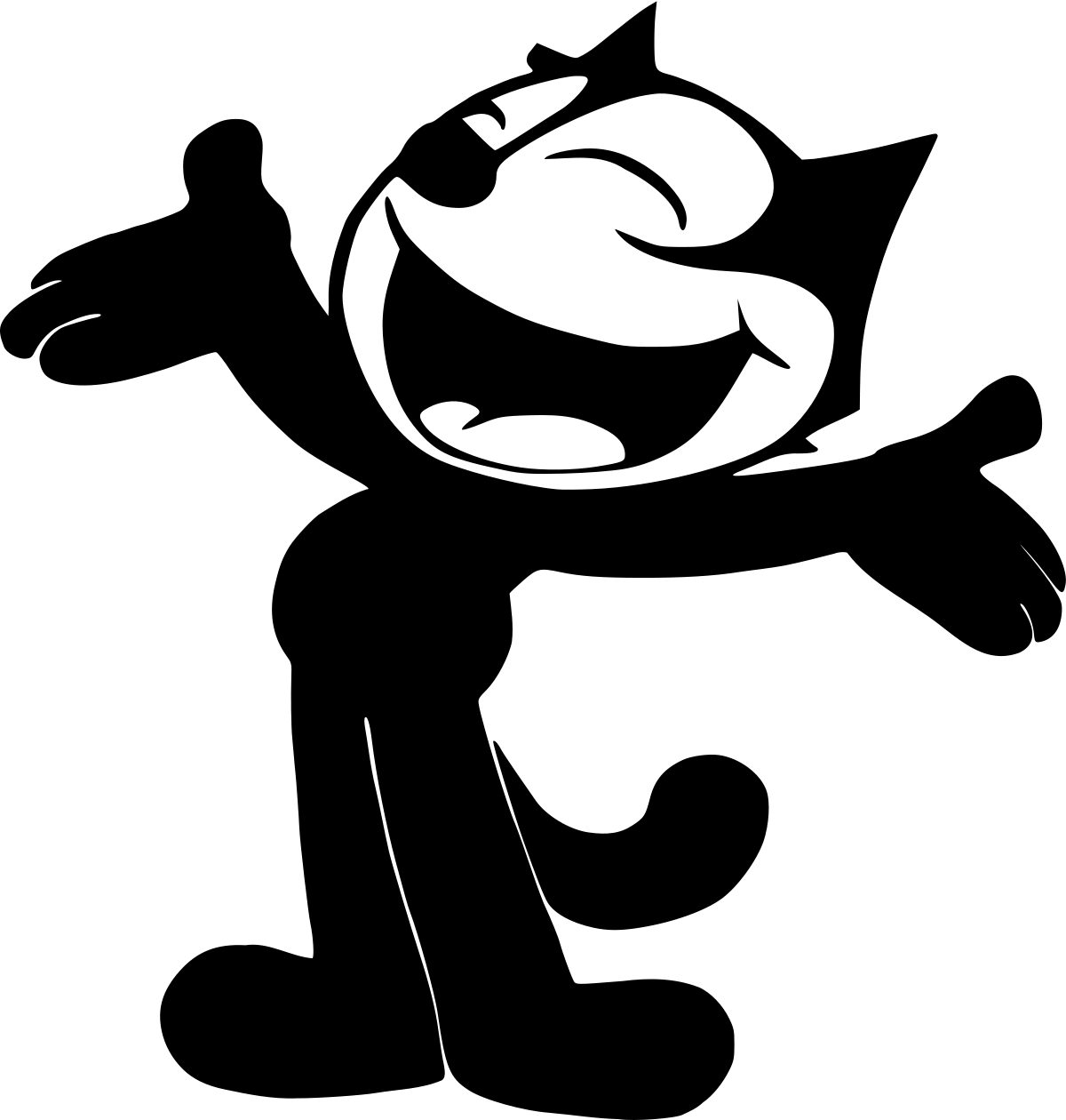 Black and White Cat Logo - Felix the Cat