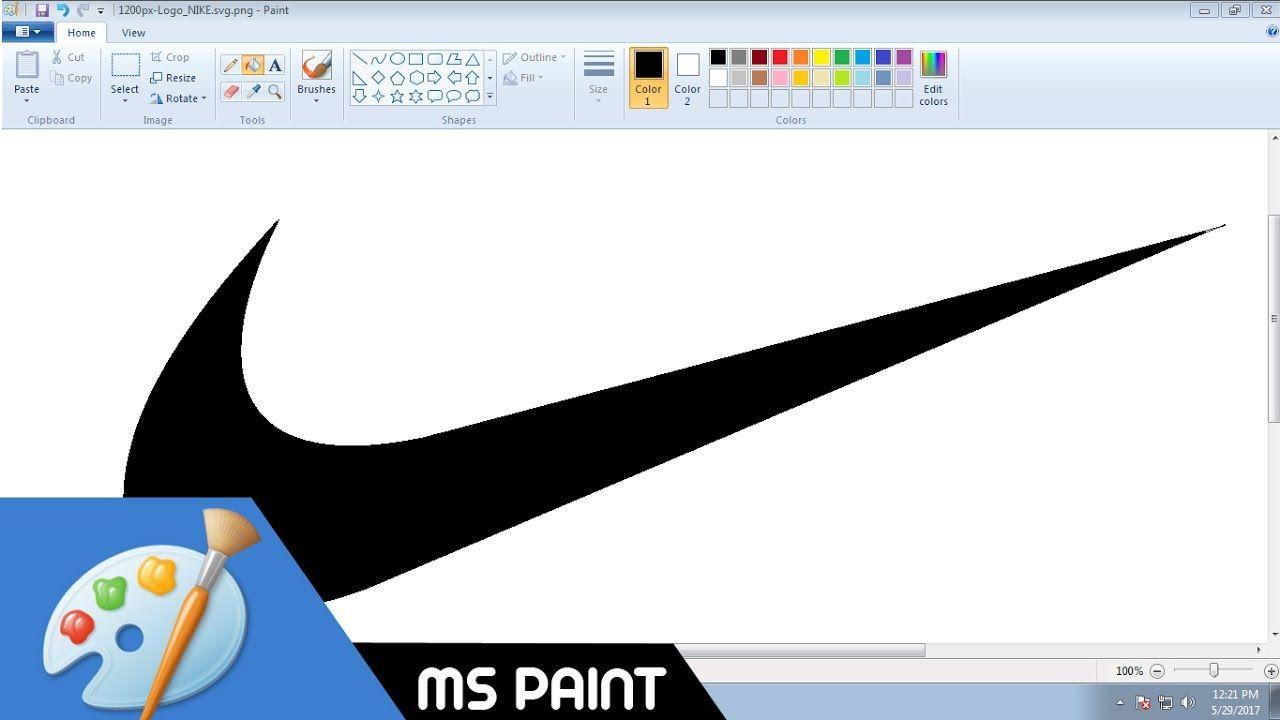 Cool Nike Swoosh Logo - How to Draw Nike “Swoosh” logo in MS Paint from Scratch! - YouTube