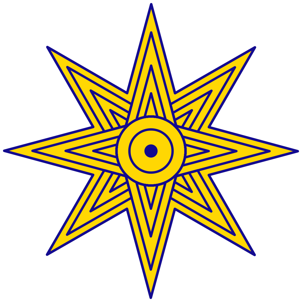Yellow Star Circle Logo - Star of Ishtar