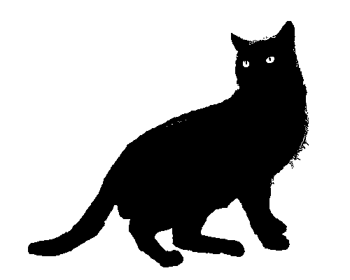 Black and White Cat Logo - Making a silicon chip logo. Not a Number