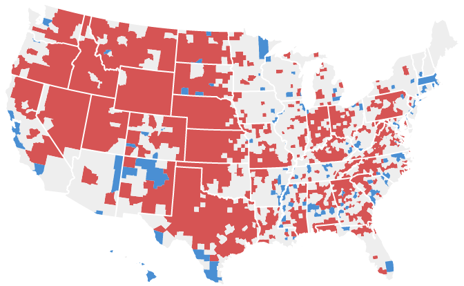 American Red and Blue Logo - How Large Is the Divide Between Red and Blue America? - The New York ...