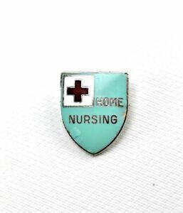 Blue and Red Cross Logo - Vintage American Red Cross HOME NURSING Blue Enamel Pin Pinback | eBay