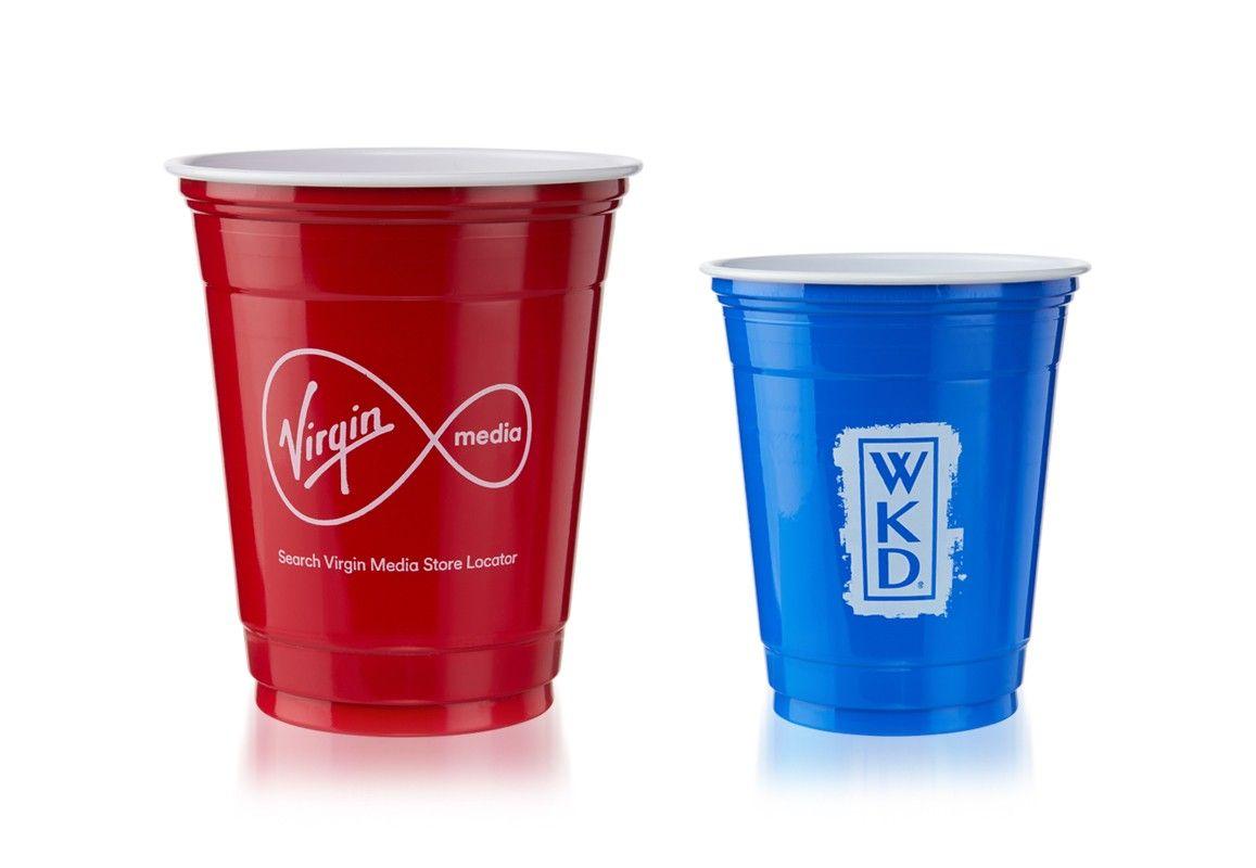 American Red and Blue Logo - Customised American Party Cups - Iconic red and blue american party ...