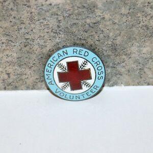 American Red and Blue Logo - American Red Cross Light Blue Sterling & Logo Volunteer Enamel Pin