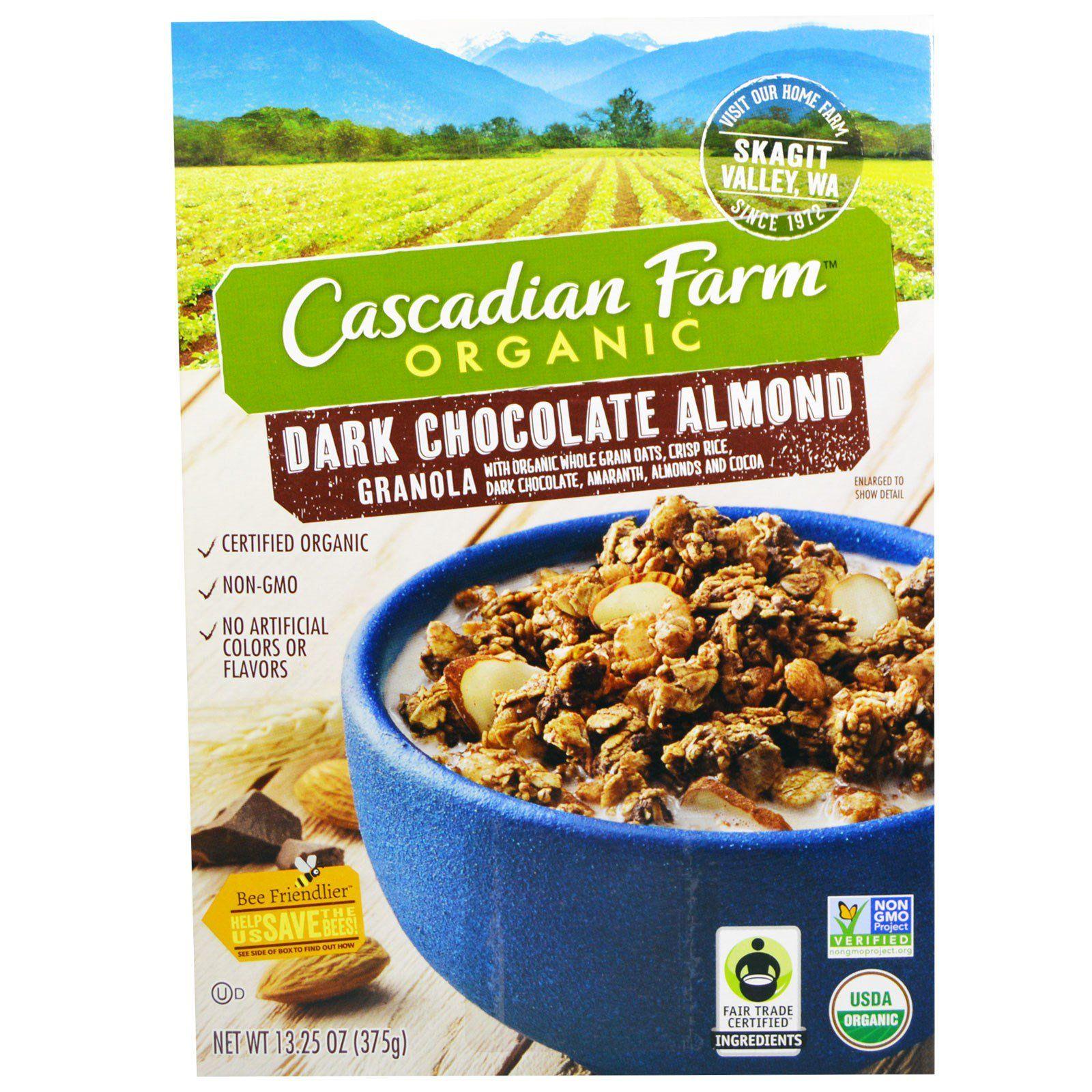 Cascadian Farms Logo - Cascadian Farm, Organic, Granola, Dark Chocolate Almond, 13.25 oz ...