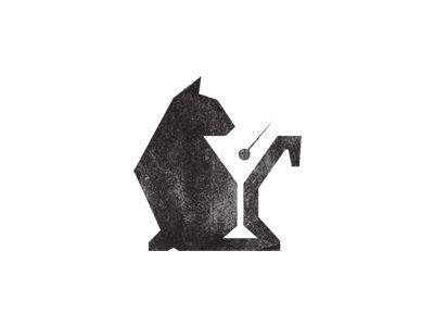 Black and White Cat Logo - Black Cat Lounge