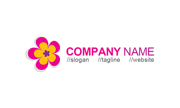 Yellow Flower Looking Company Logo - Free Purple & Yellow Flower Logo Template » iGraphic Logo