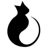 Black and White Cat Logo - Creative Cat Media. Web Design, Illustration, & Photography