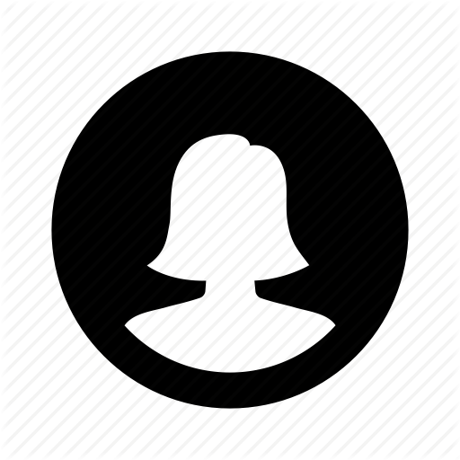 Circle Person Logo - Circle, female, invert, person, user, woman icon