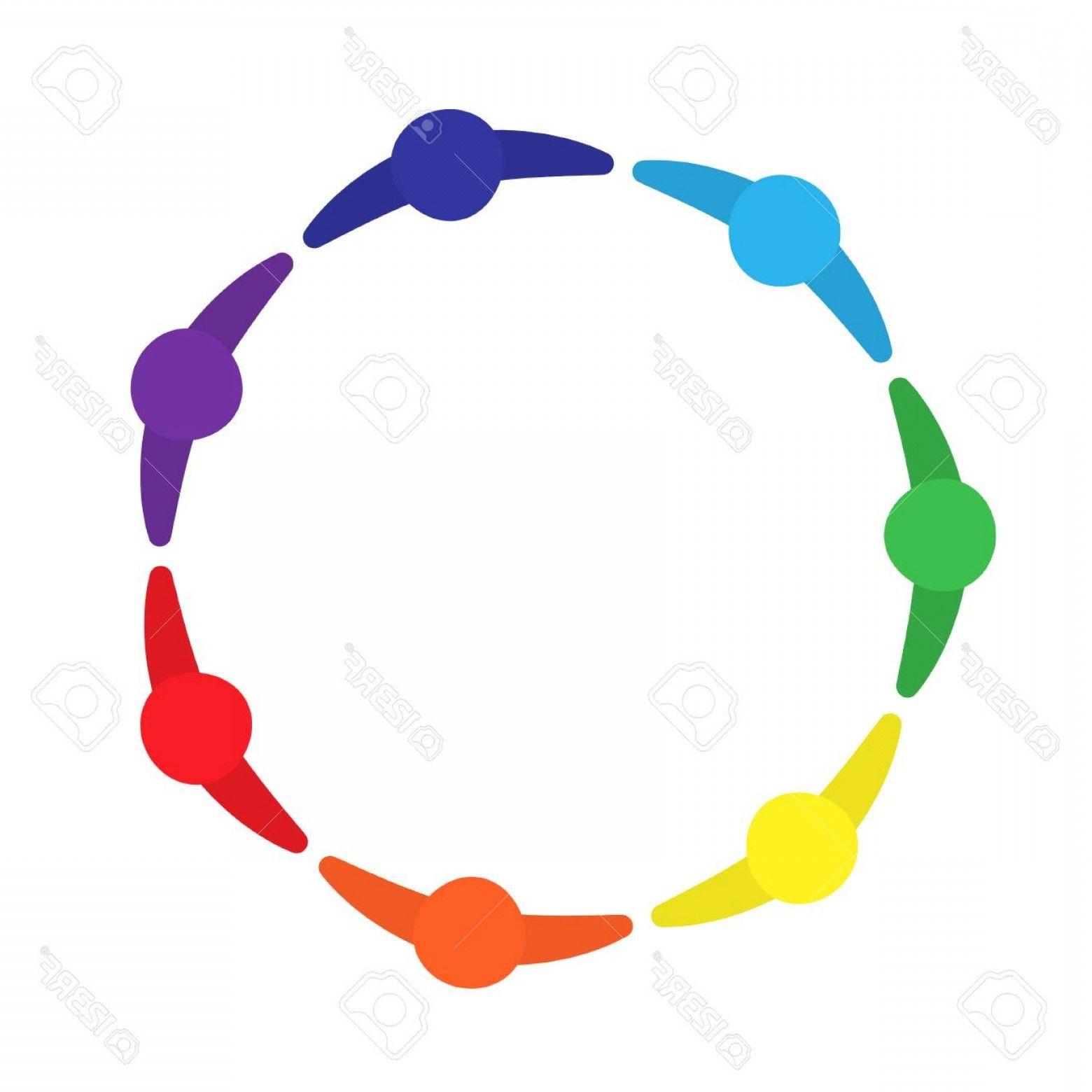 Person Group Logo - Photostock Vector Motivated Group Of People Logo Circle Of A Person ...