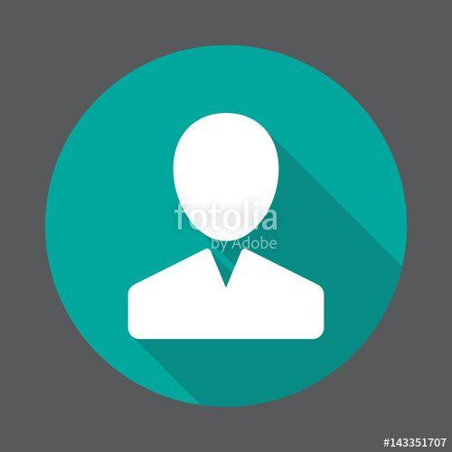 Circle Person Logo - User, person flat icon. Round colorful button, circular vector sign