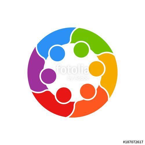 Circle Person Logo - Meeting People Circle Business Logo Vector” #business #connection