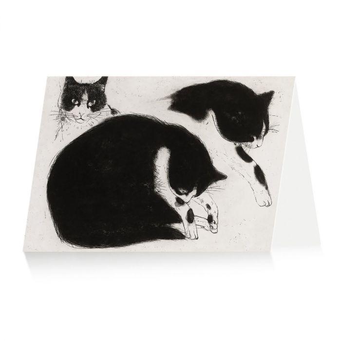 Black and White Cat Logo - Dame Elizabeth Blackadder RA Black & White Cat